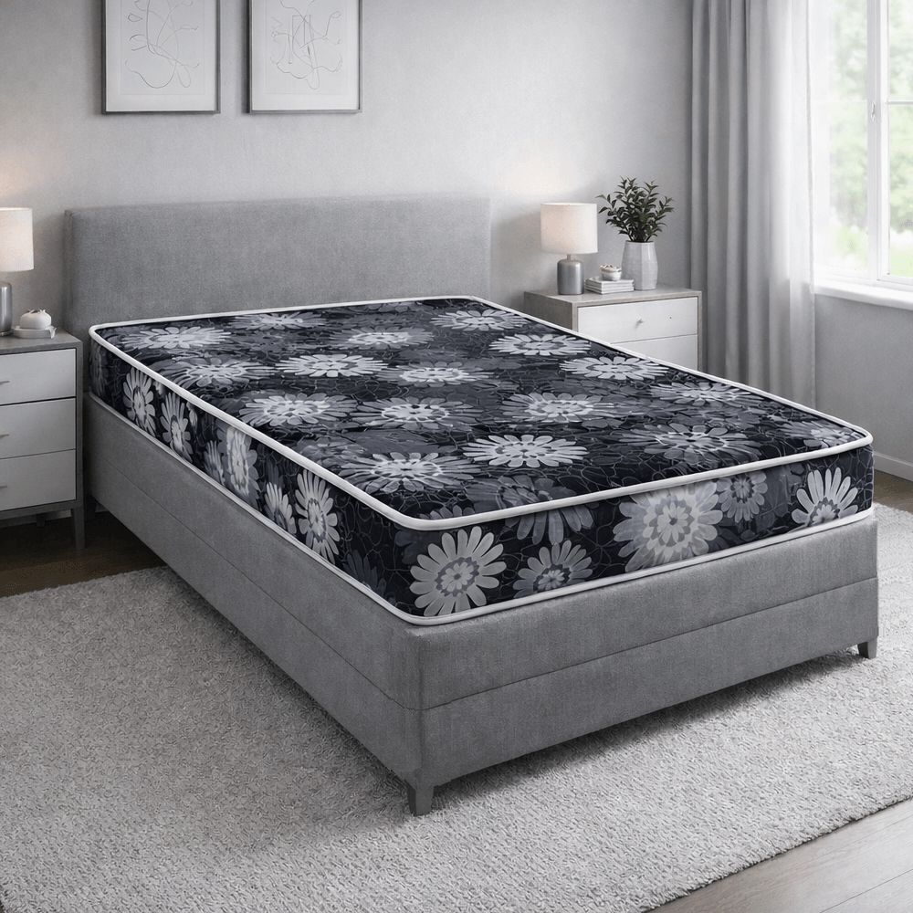 Colch&atilde;o Casal Riade Espuma D-20 138x188x14 cm Preto e Branco Tit&acirc;nio, , large image number 1