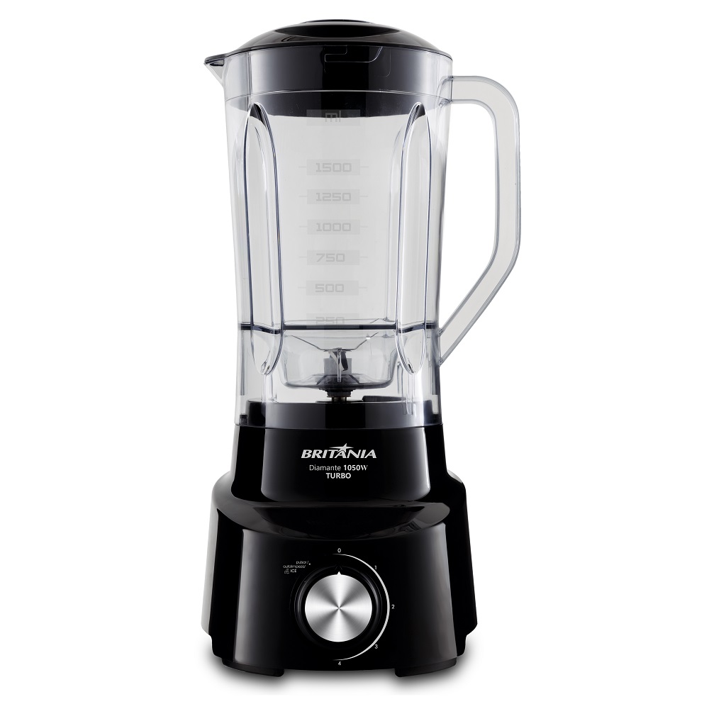 Liquidificador Britânia Diamante 800 Turbo com 4 Velocidades 1050W Preto 220V, , large image number 3