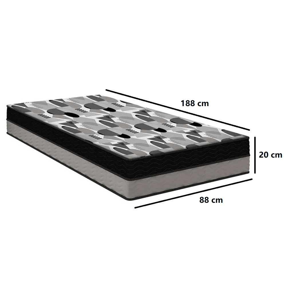Colch&atilde;o Solteiro ISO Dupla Face Espuma D-28/33 + Placa EPS 88x188x20cm Ortobom, , large image number 3