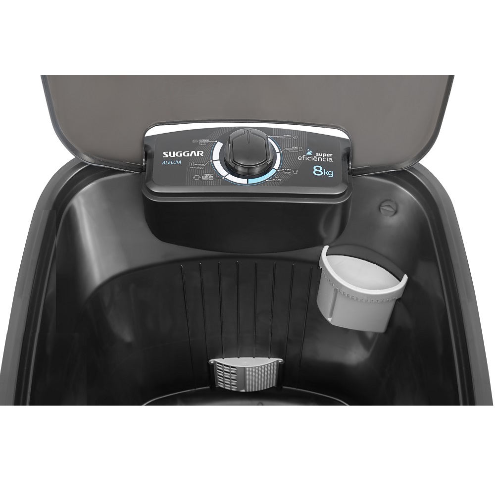Tanquinho de Lavar Roupas Semi-autom&aacute;tico Suggar 8kg 220V Aleluia AL8002PT Preto, , large image number 6