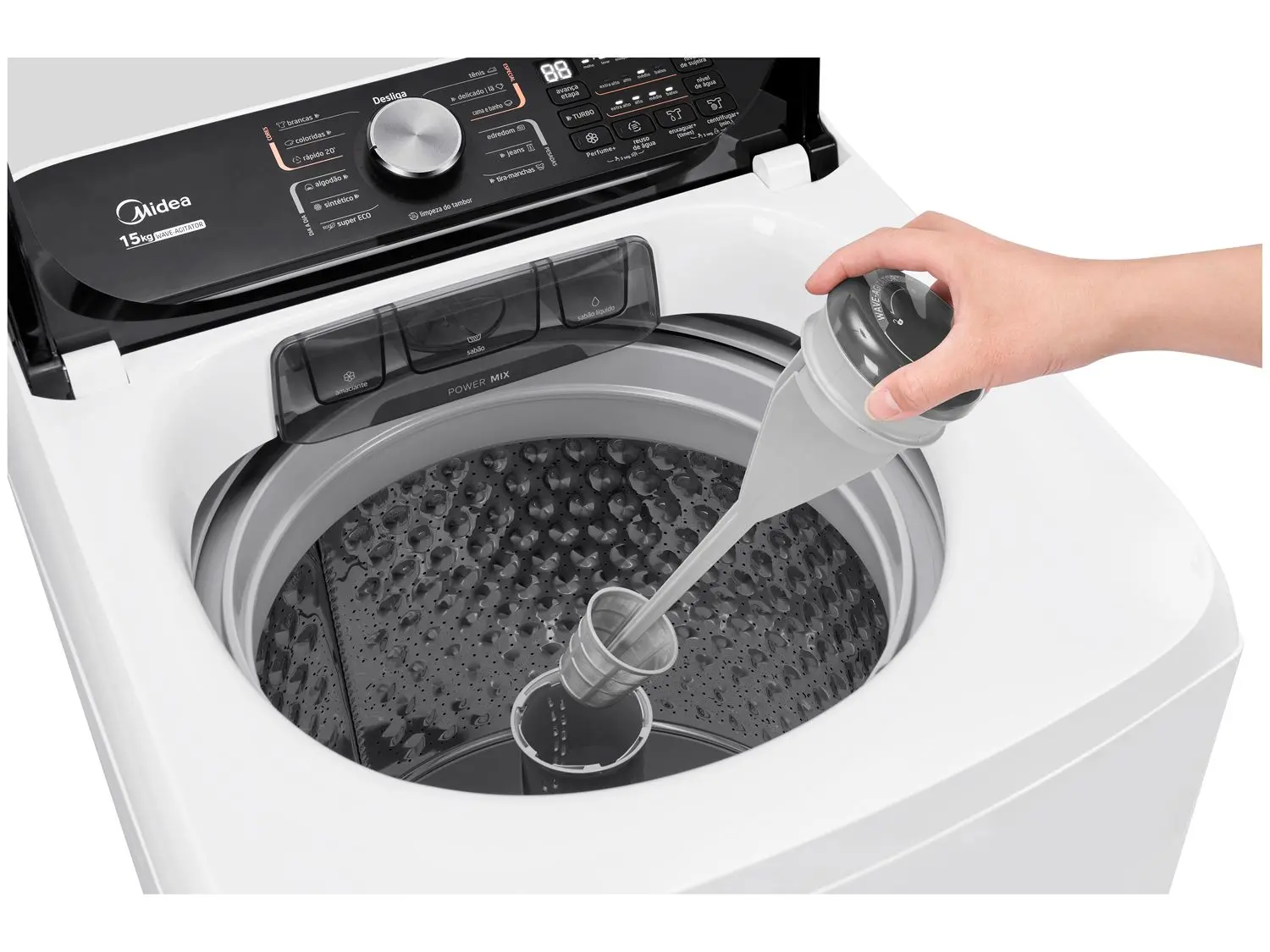 Máquina de Lavar Roupas Midea 15kg 220V MA512W150A/WKBR05 Branca, , large image number 4
