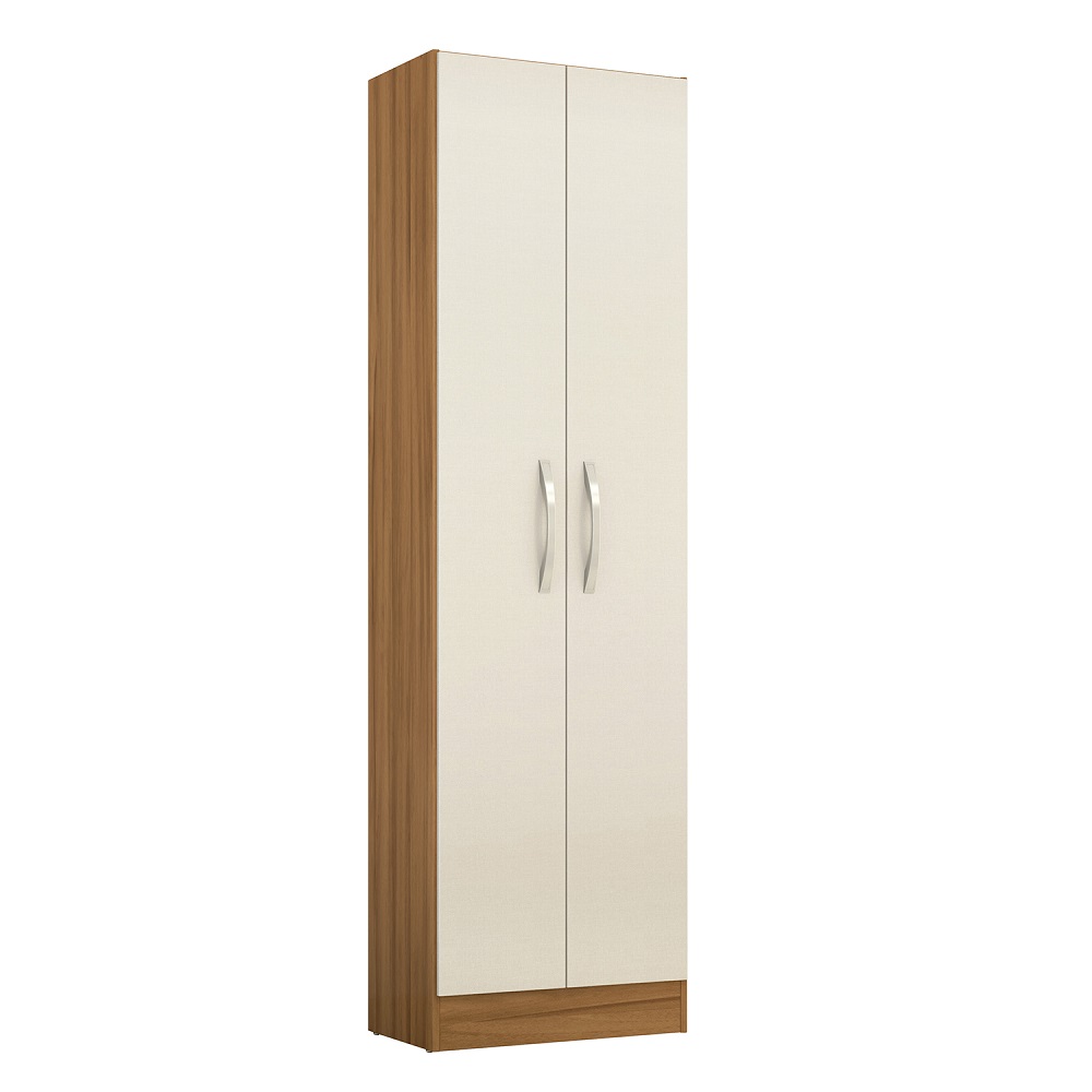 Armário Multiuso 2 Portas 4 Prateleiras 173,3x47,4cm Notável Freijo/OffWhite