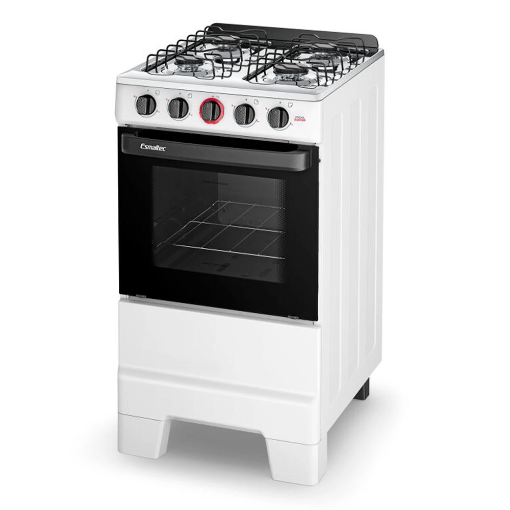 Fogão 4 bocas Esmaltec Mesa de Inox Acendimento Automático Branco Ideal Super F4IAB 4121, , large image number 1