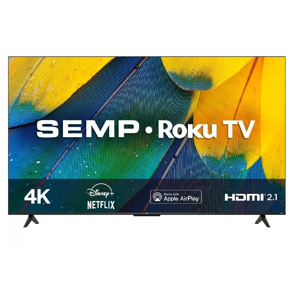 Smart TV 50 Polegadas Semp 4K UHD LED WiFi 3 HDMI RK8600 
