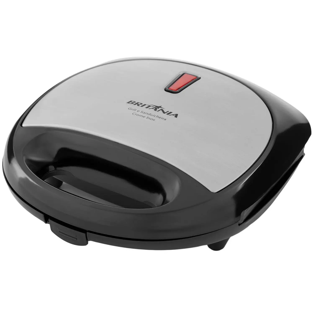Sanduicheira Grill Britânia Antiaderente Preta 750W 220V BGR25A