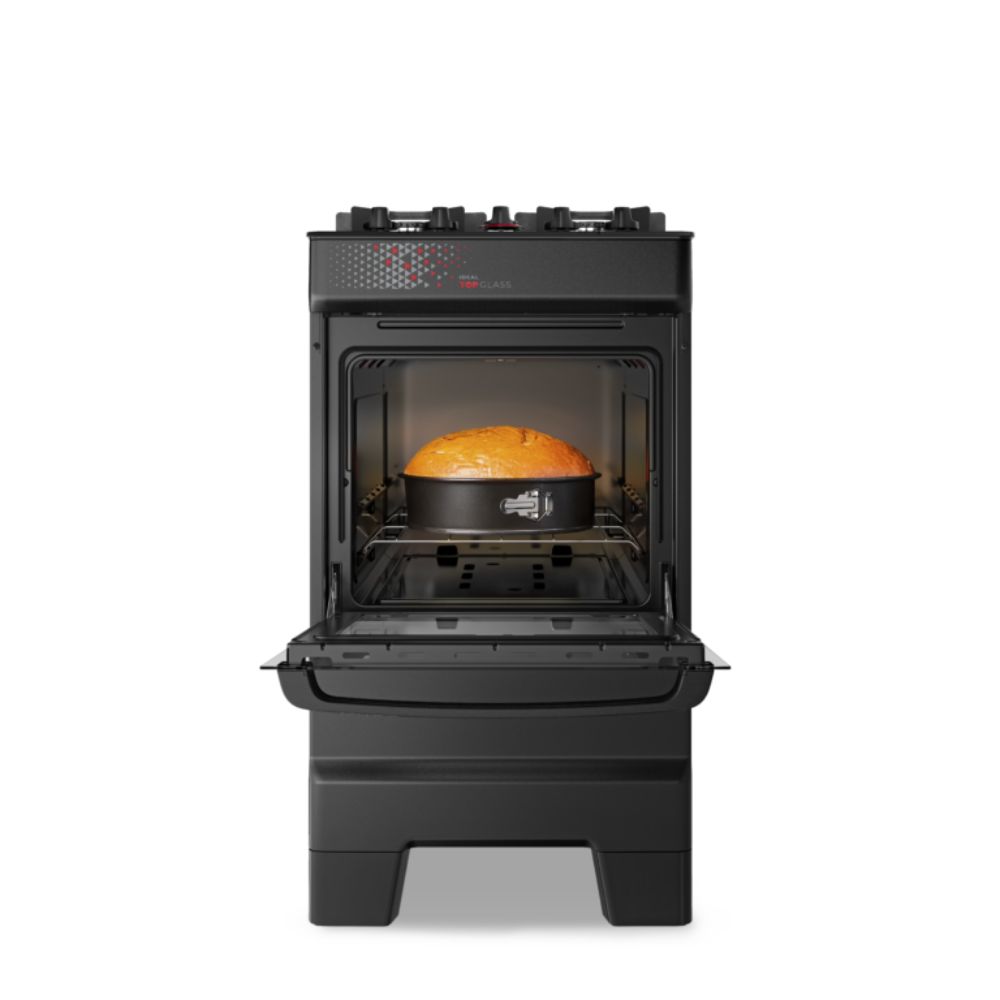 Fogão 4 Bocas Esmaltec Mesa de Vidro Preto Ideal Top Glass T4VAP 4126, , large image number