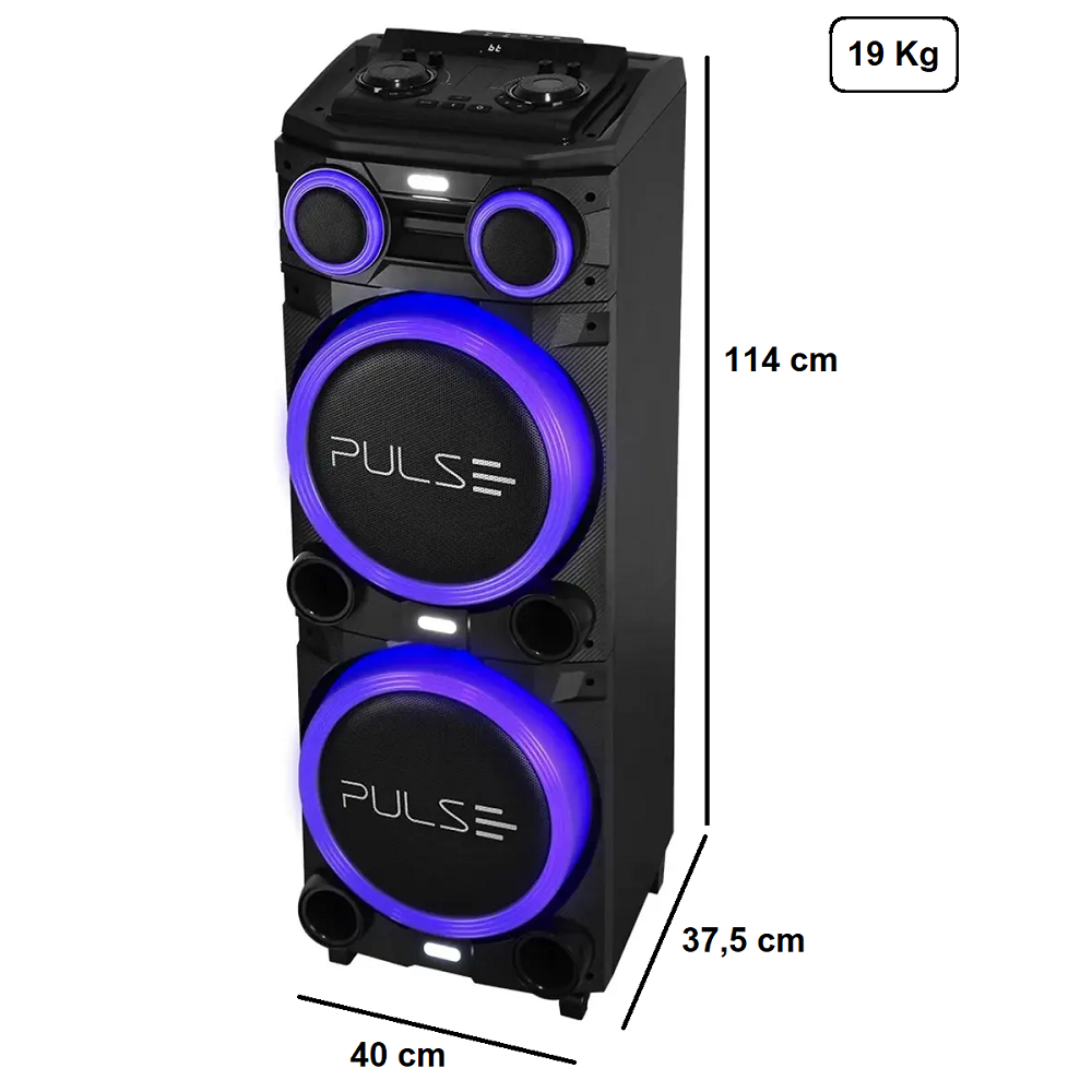 Caixa de Som Pulse Torre Bluetooth 2700W Bivolt Double 12 SP516 LED, , large image number 4