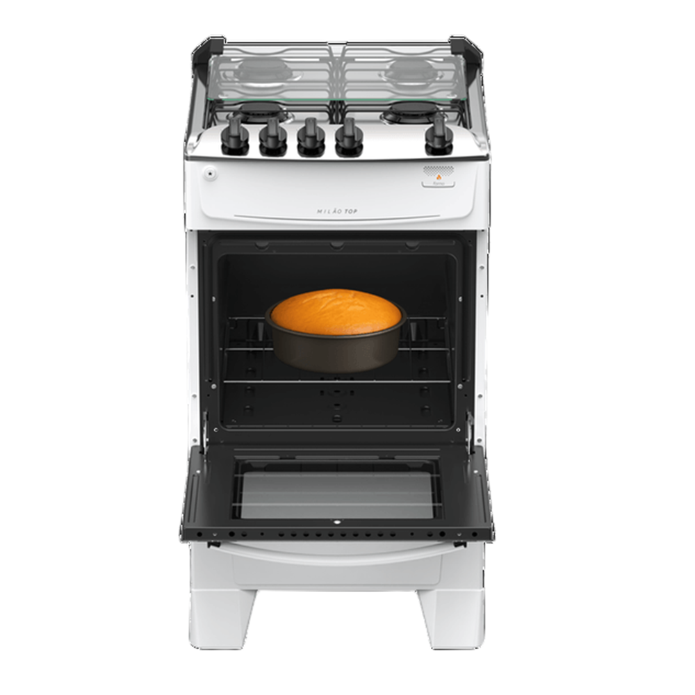 Fog&atilde;o 4 bocas Atlas Autom&aacute;tico Mesa de Inox Branco New Mil&atilde;o Top, , large image number 3