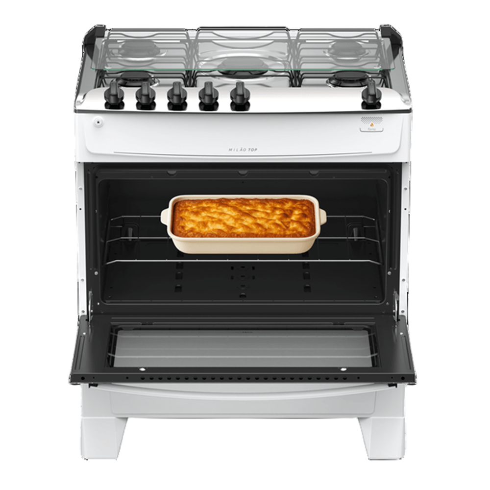 Fog&atilde;o 5 bocas Atlas Autom&aacute;tico Mesa de Inox Branco New Mil&atilde;o Top, , large image number 3
