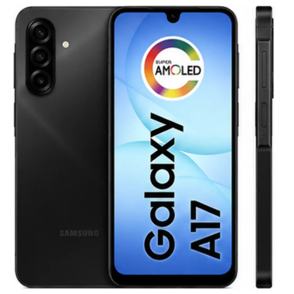 Smartphone Samsung A17 Preto 128GB 8GB RAM Tela 6,7" C&acirc;mera Tripla + Selfie 13MP