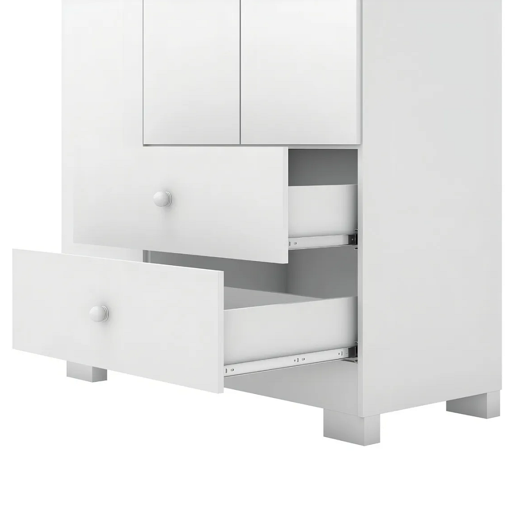 Guarda-Roupa Infantil 3 Portas 2 Gavetas Flok Estrela Branco, , large image number 3