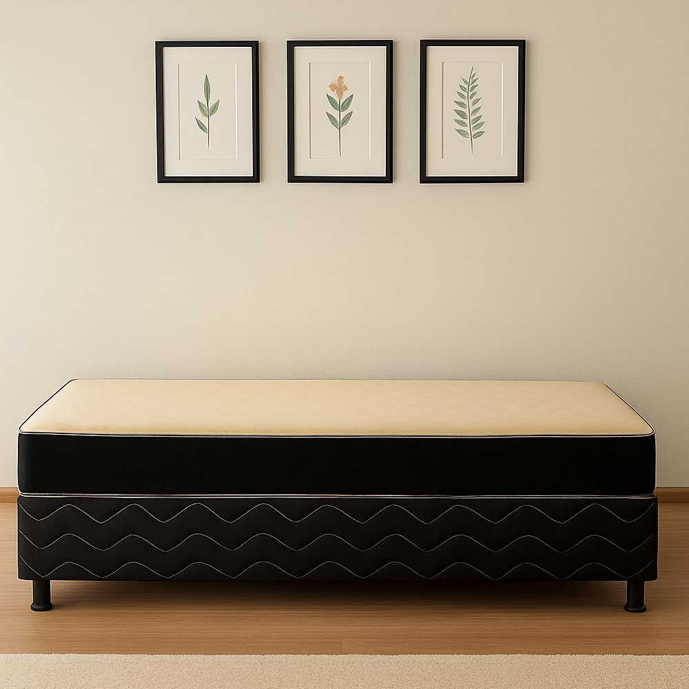 Conjunto Box Solteiro Colchao Espuma D 33 Lotus Caza Nobre com Base Reconflex 88x188x59, , large image number 2