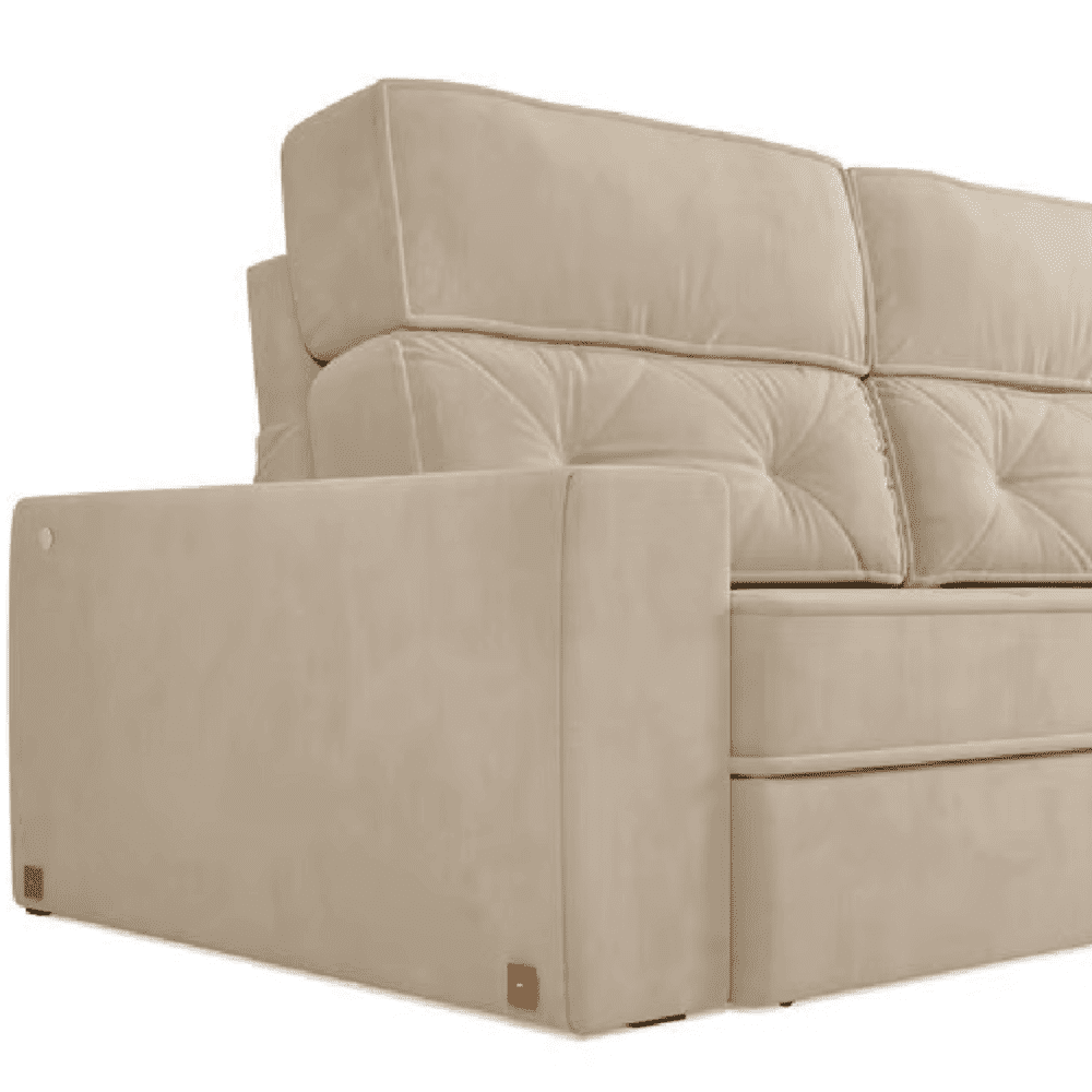 Sof&aacute; 2 Lugares Retr&aacute;til e Reclin&aacute;vel Estrela Arizona, Castor, large image number 3