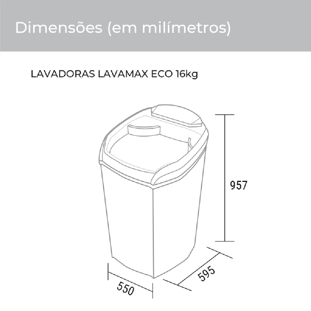 Tanquinho de Lavar Roupas Suggar 16kg 220v LC1622 - Branco, , large image number 3