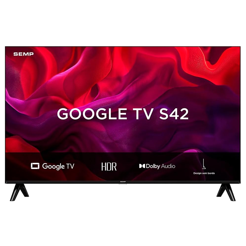 Smart TV 32 Polegadas Semp LED HD Wi-Fi Google Tv 2 HDMI 1 USB 32S42