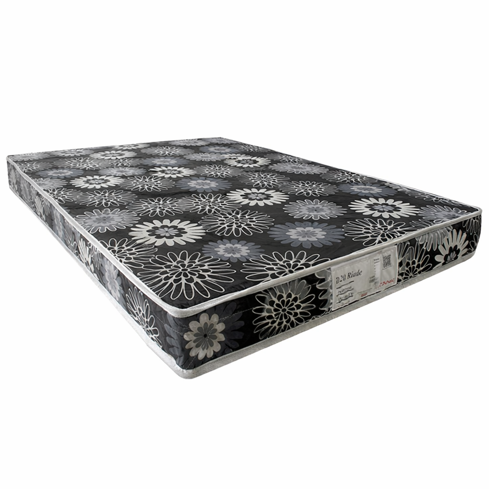 Colch&atilde;o Casal Riade Espuma D-20 138x188x14 cm Preto e Branco Tit&acirc;nio