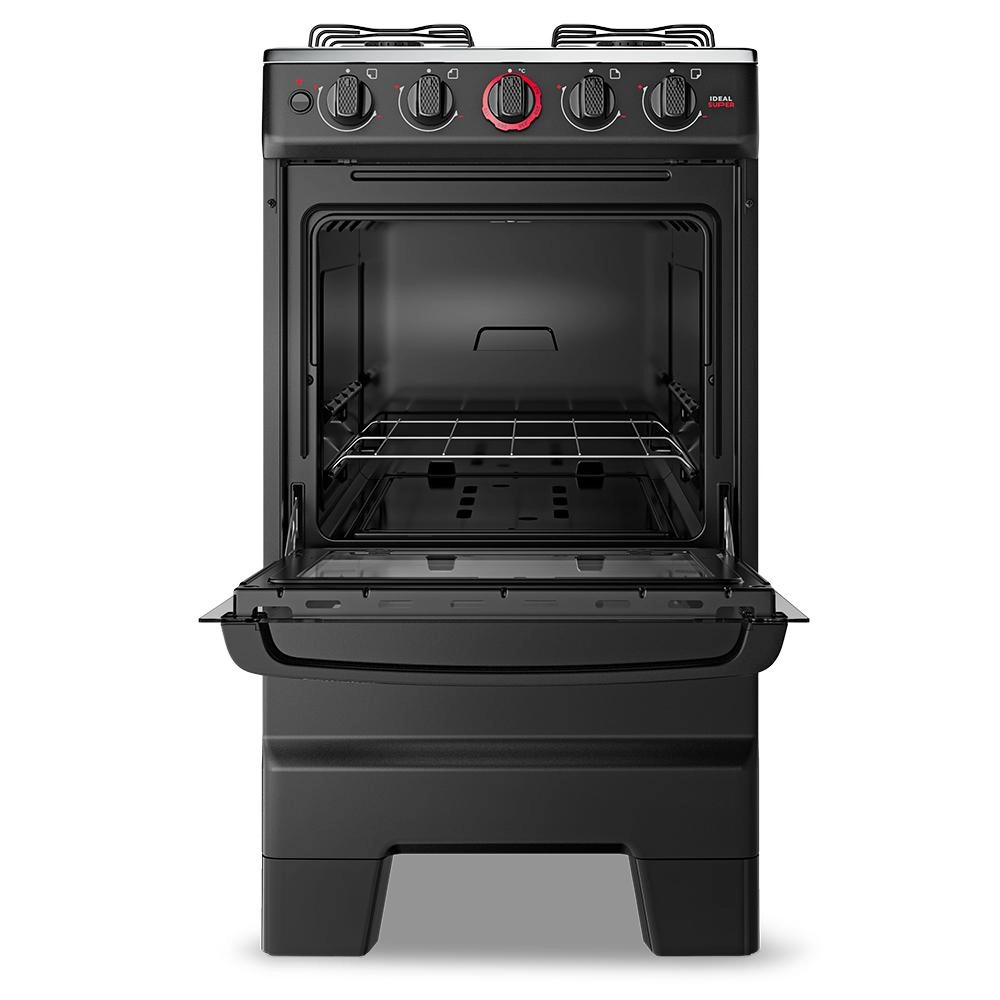 Fogão 4 bocas Esmaltec Mesa de Inox Acendimento Automático Preto Ideal Super F4IAP 4121, , large image number 4