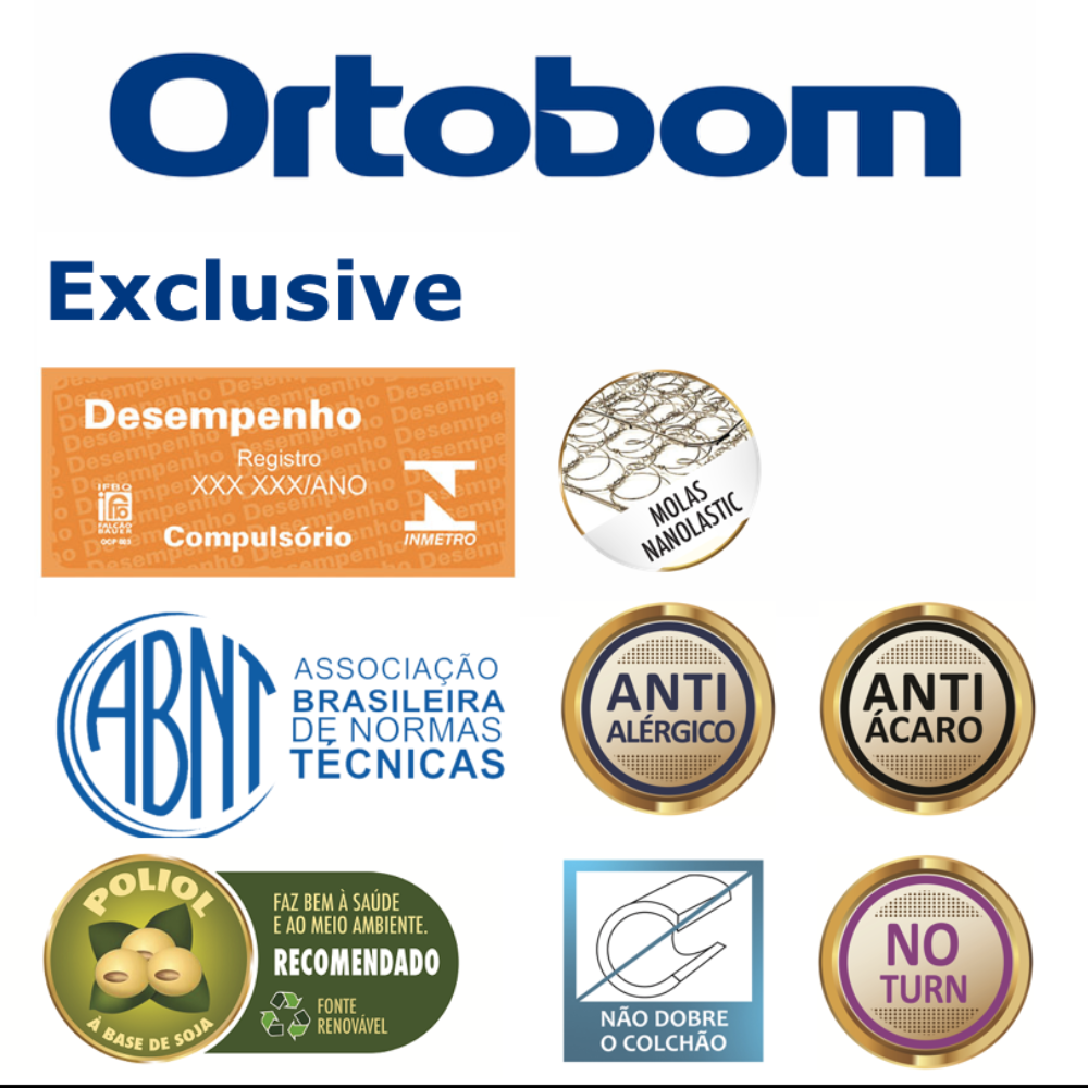 Colchão Ortobom Exclusive 17 P52 088X188X030, , large image number 3