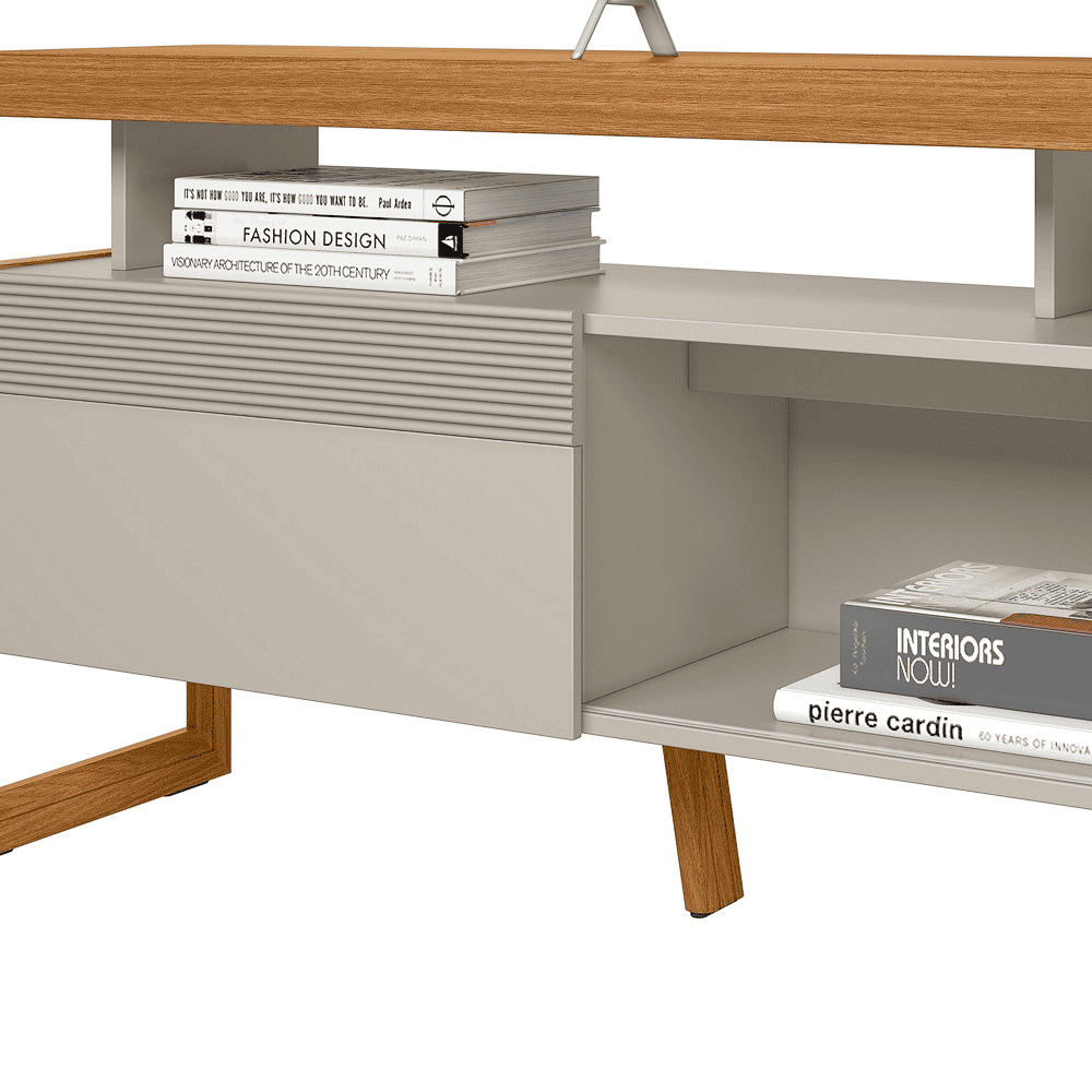 Rack Para Tv At&eacute; 70 Polegadas Nature/Off White Linea Esmeralda, , large image number 4