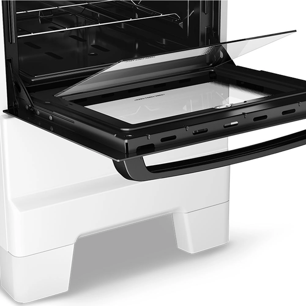 Fogão 4 bocas Esmaltec Mesa de Inox Acendimento Automático Branco Ideal Super F4IAB 4121, , large image number 4
