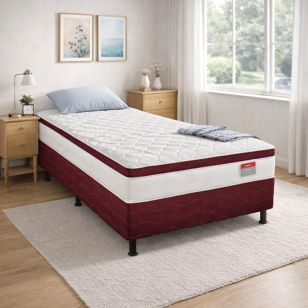 Cama Box Conjugada Solteir&atilde;o Espuma D26 Rosen Bonnel 188x88x52 cm Reconflex, , large image number 1