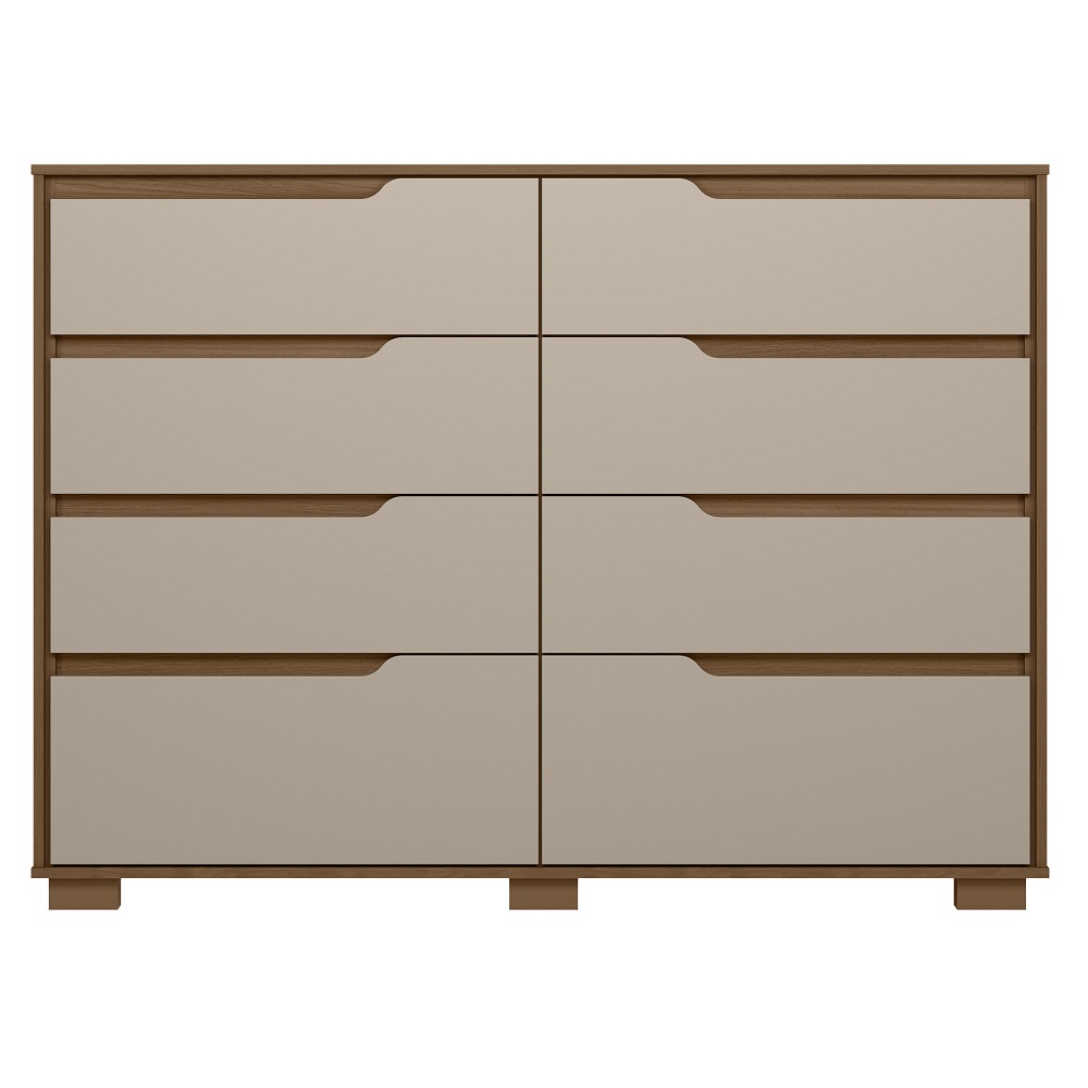 Cômoda Moval Georgia 8 Gavetas Carvalho/Fendi, , large image number 1