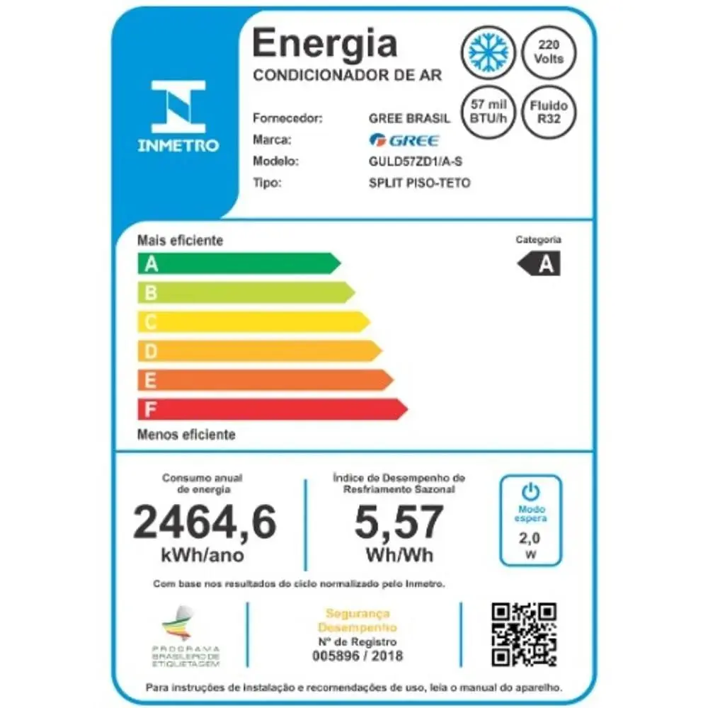 Ar Condicionado Piso Teto Gree 57000 Btus 220V Compact Inverter GULD57ZD1, , large image number 5