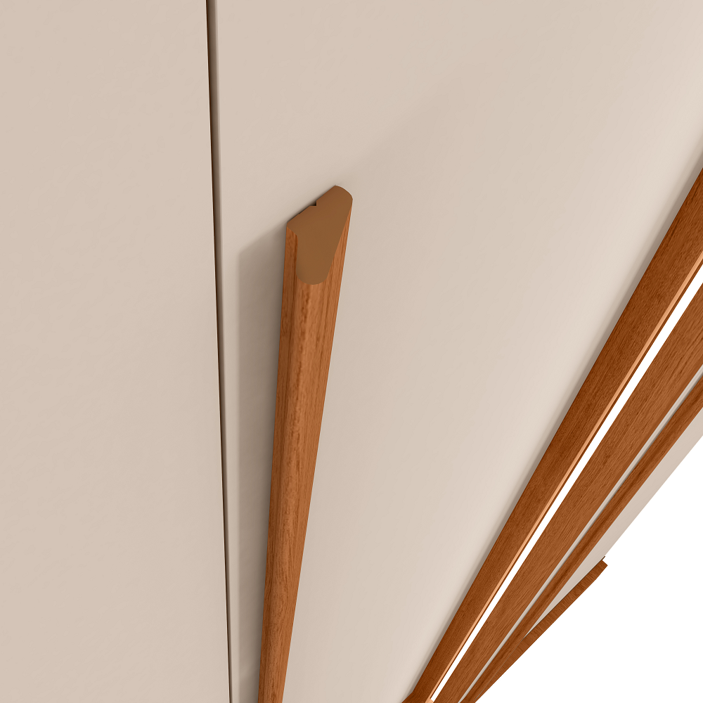 Guarda-Roupa Casal 6 Portas 4 Gavetas Freijó/Off White Caemmun Cleo - 100% MDF, , large image number 4