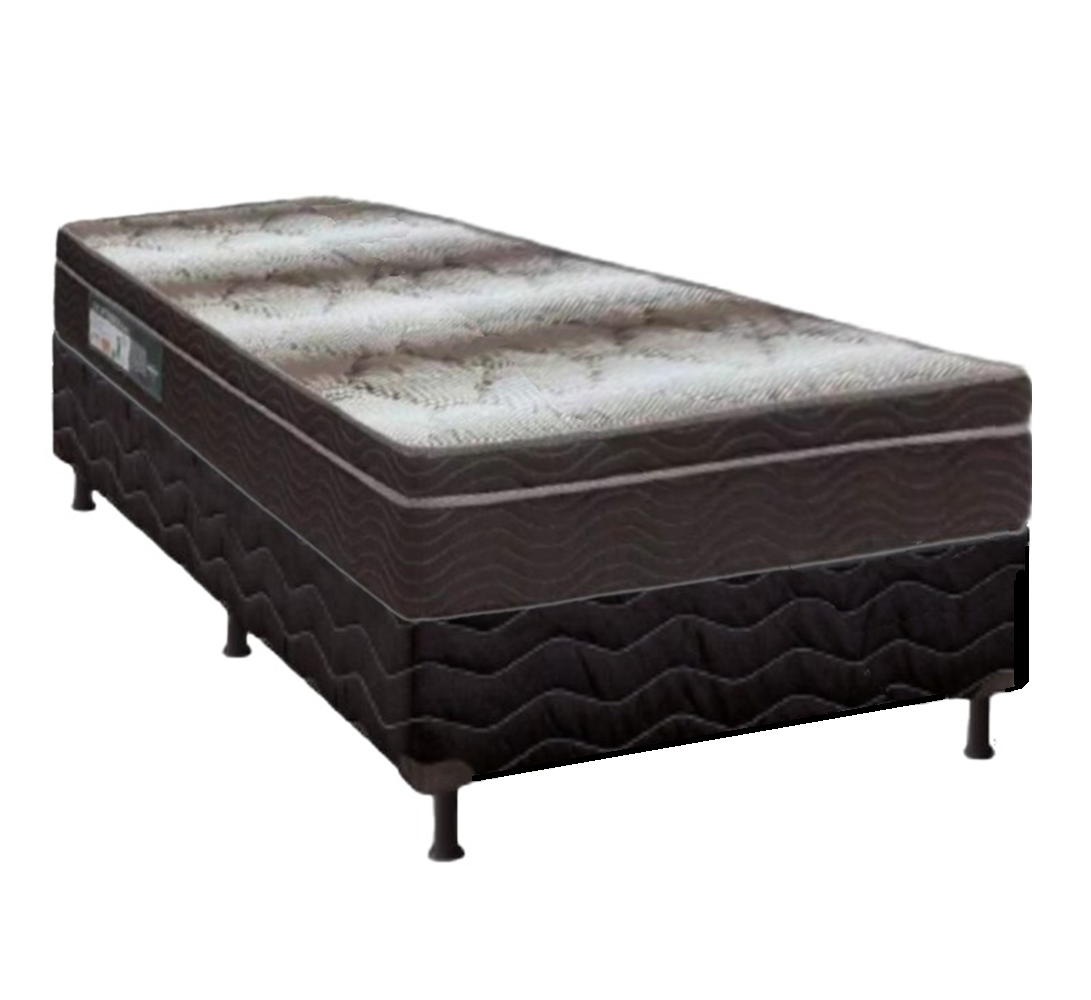Cama Box Solteiro Base com Reconflex e Colchao Ortobom Light Ortopédico 2.4 88x188x65 cm