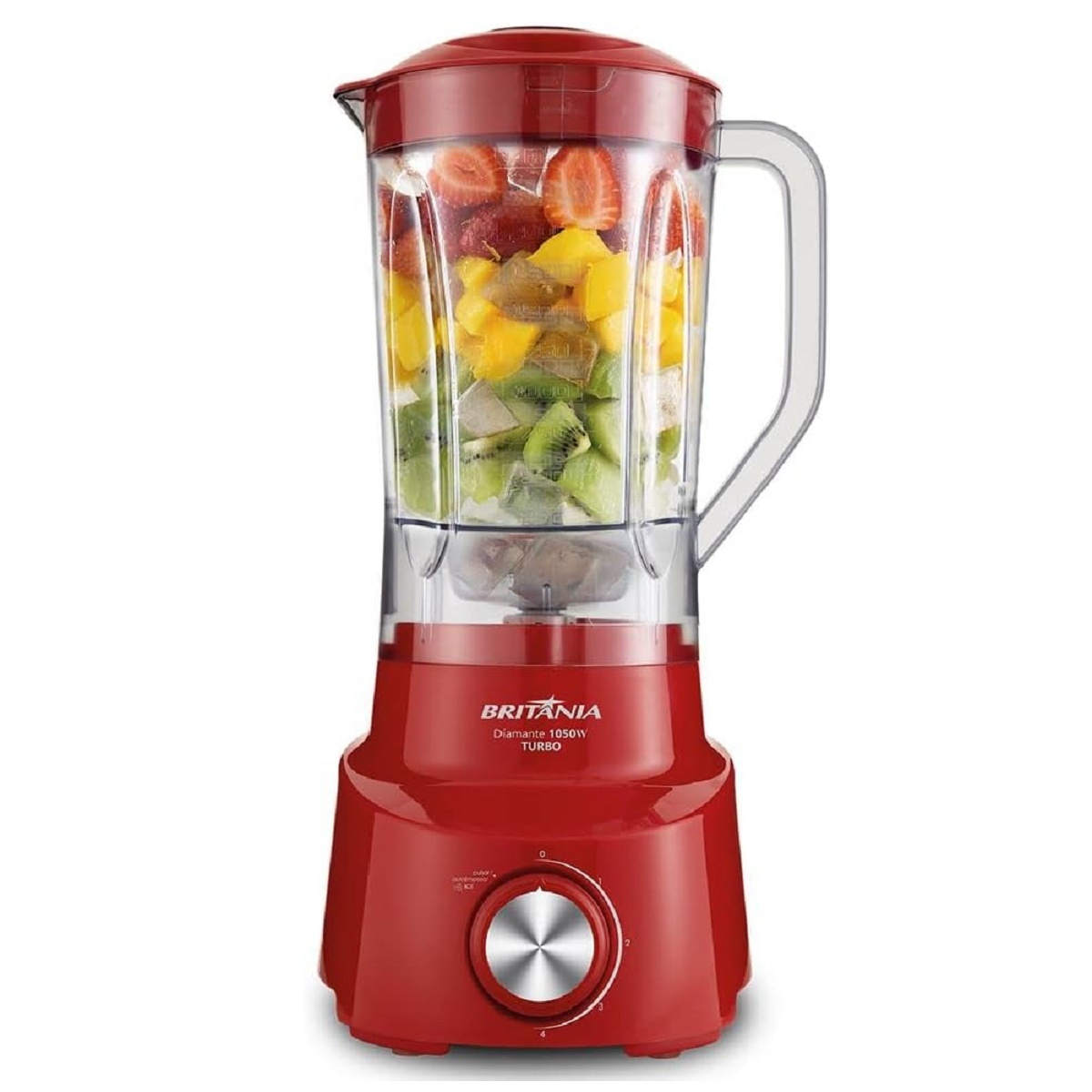 Liquidificador Britânia BLQ Diamante Turbo com 4 Velocidades 1000W 220V, Vermelho, large image number 3