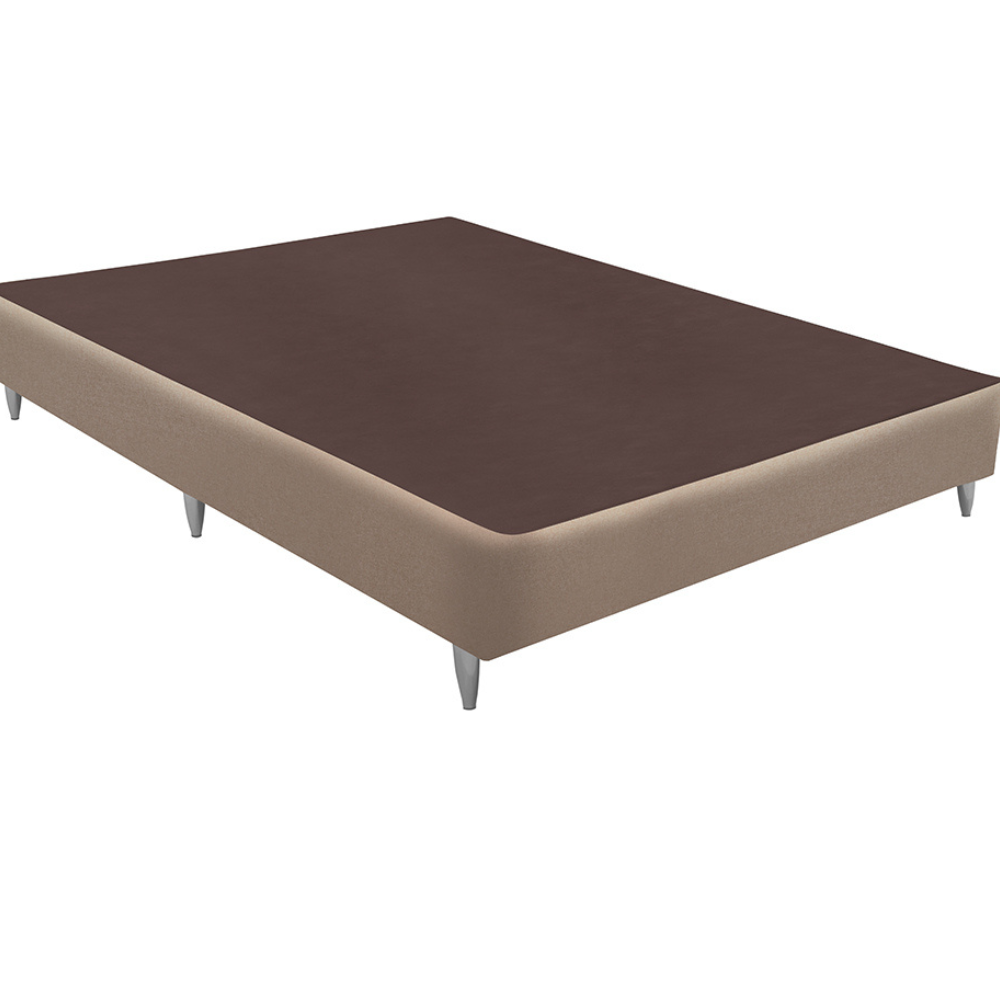 Base Cama Box Casal Sommier Star Linho Bege 188x138x033 cm Ortobom