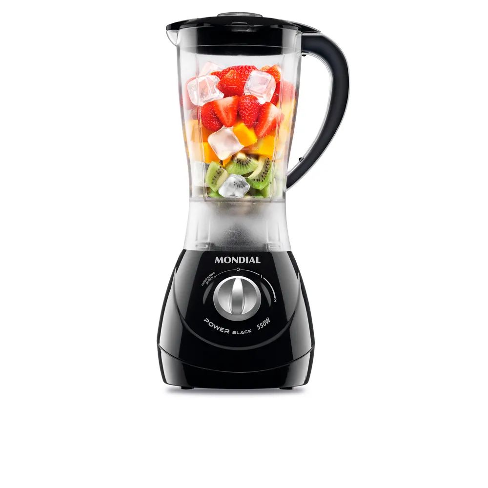 Liquidificador Mondial Preto 2 Velocidades + Pulsar 2,1L L 28-B 220V 550W