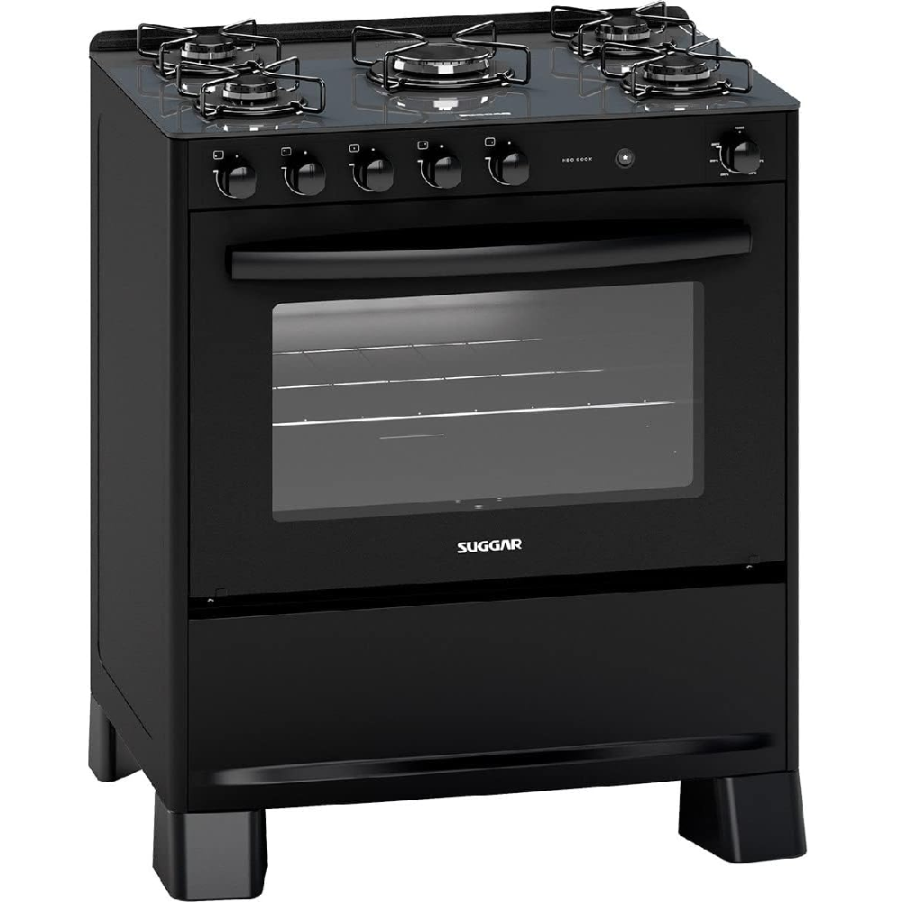 Fogão 5 Bocas Suggar Mesa de Vidro Preto Bivolt FGV510 Neo Cook, , large image number 0