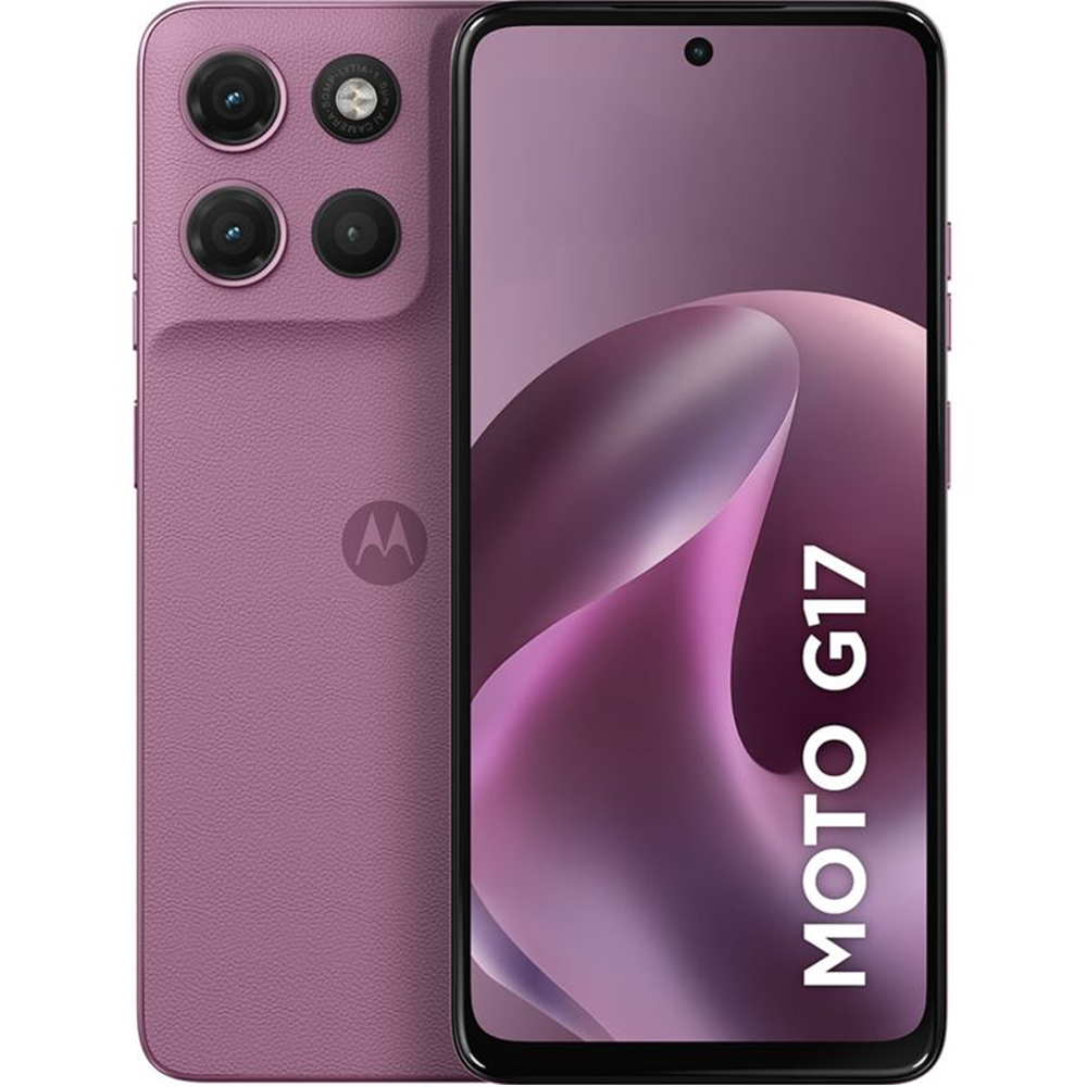 Smartphone Motorola Moto G17 Rosa 128GB 4GB RAM+8GB RAM Booster Tela 6,7" C&acirc;mera 50MP+Selfie 32MP