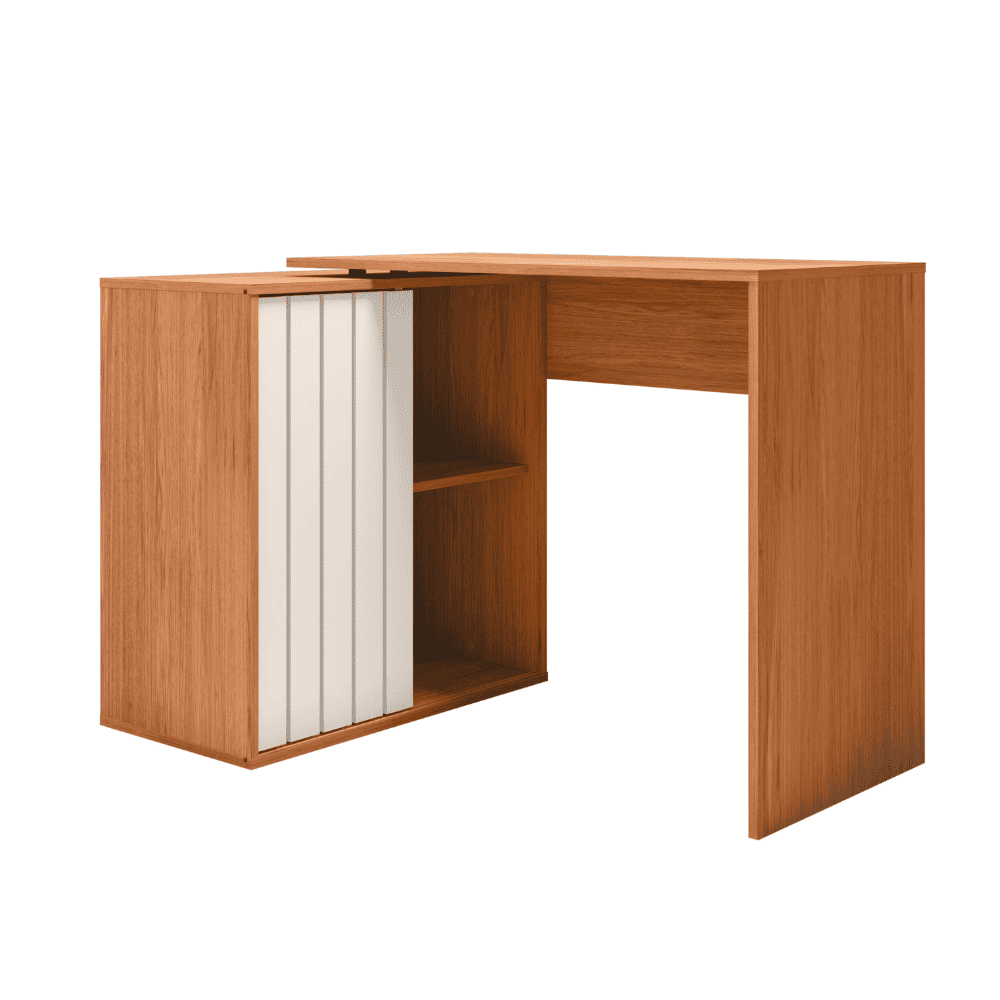 Mesa de Computador Caemmun Canto e Reta Tech L&acirc;mina 140 cm Mel/Cac&atilde;o, , large image number 6