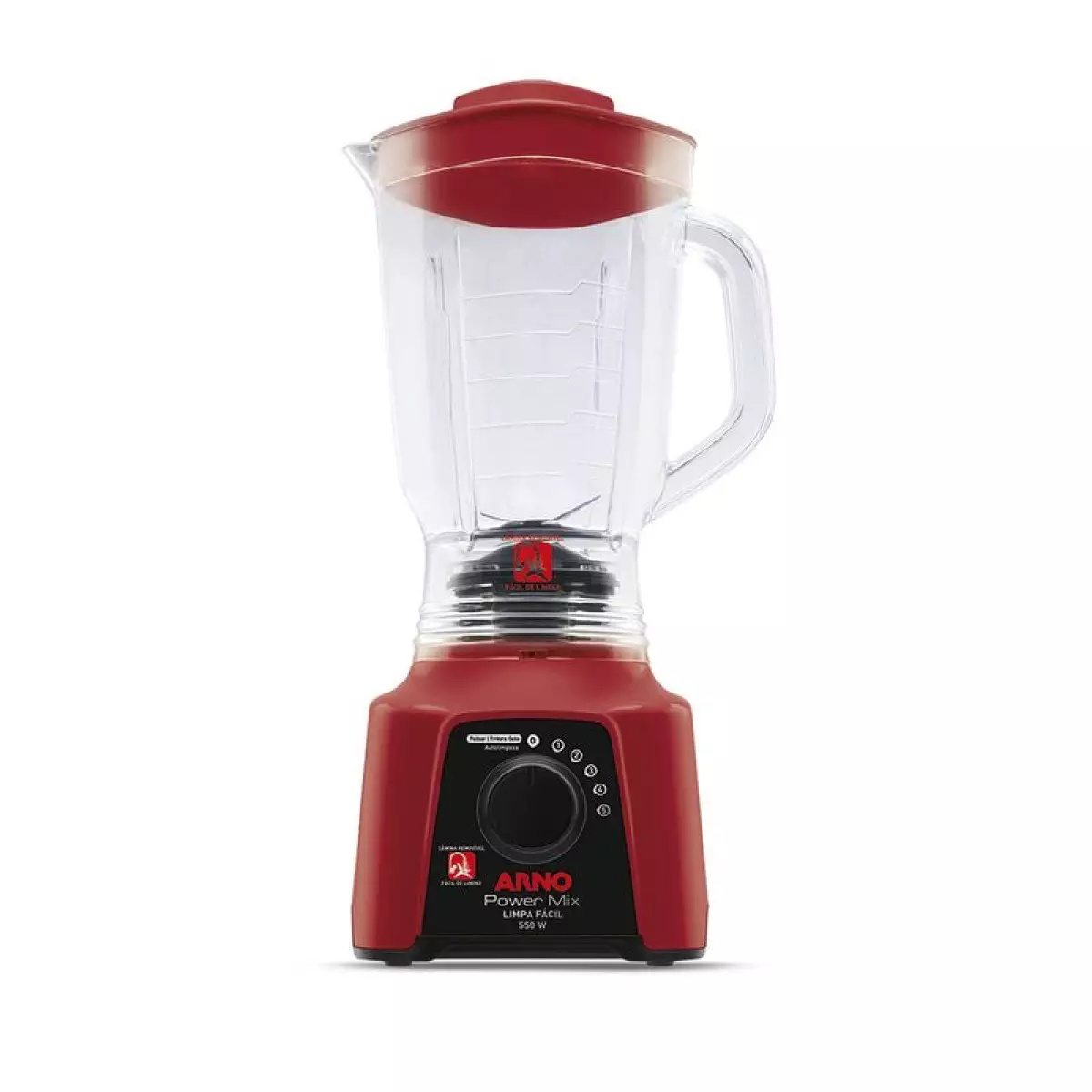 Liquidificador Arno Vermelho Limpa Fácil 2,5 Litros 550W 220V LQ30