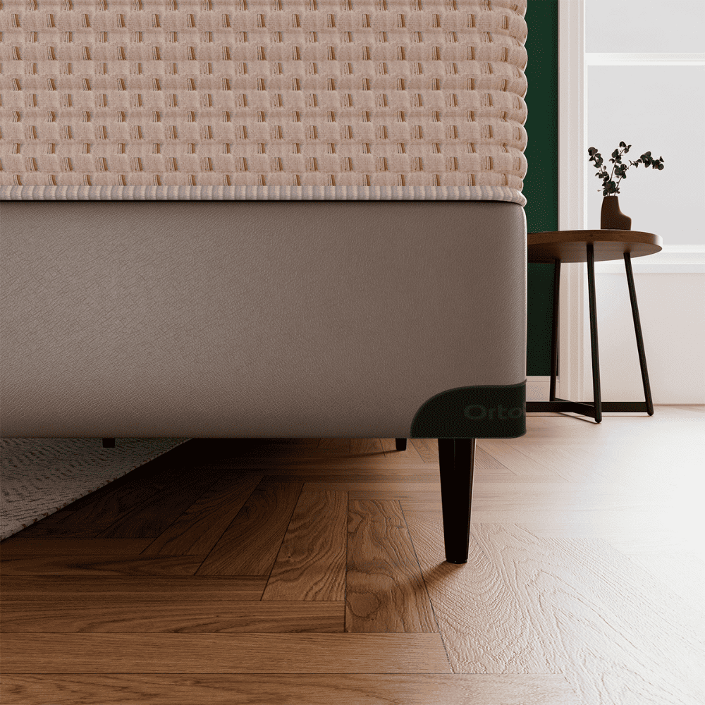 Base Cama Box Casal Sommier Corino Bege 188x138x42 cm Ortobom, , large image number 7