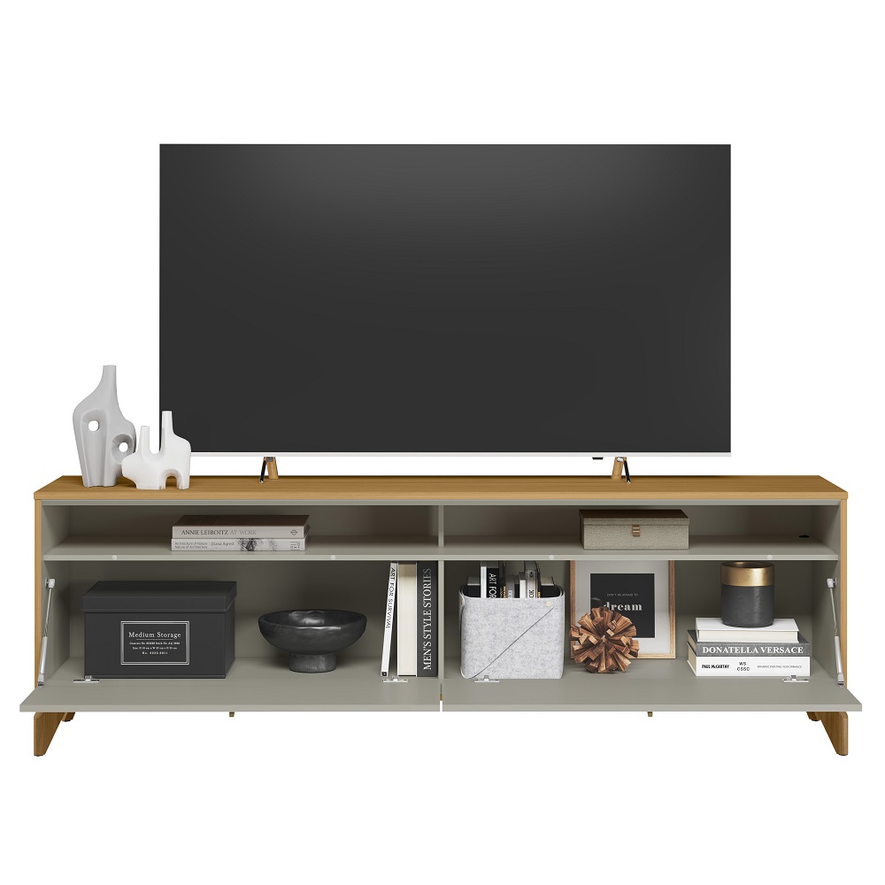 Rack Para Tv At&eacute; 75 Polegadas Tauari/Off White Fosco Linea Dubai, , large image number 1