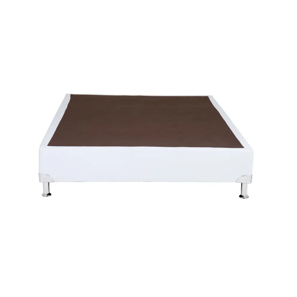 Base Cama Box Casal Sommier Corino Branco 188x138x30 cm Ortobom, Branco, large image number 1