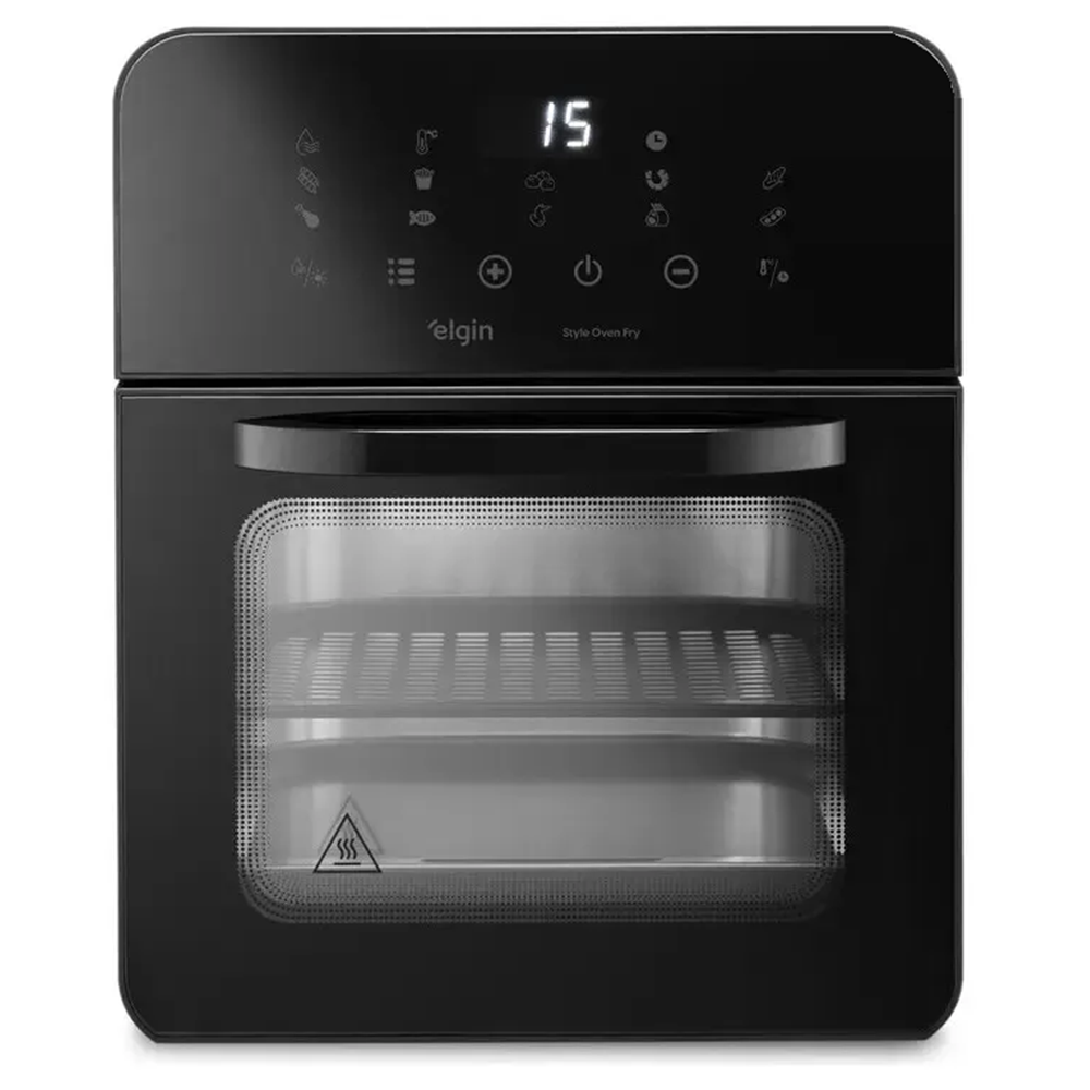 Fritadeira El&eacute;trica Air Fryer Elgin Sem &Oacute;leo 10 Litros Preta 1400W 220V Style Oven Fry AFO20