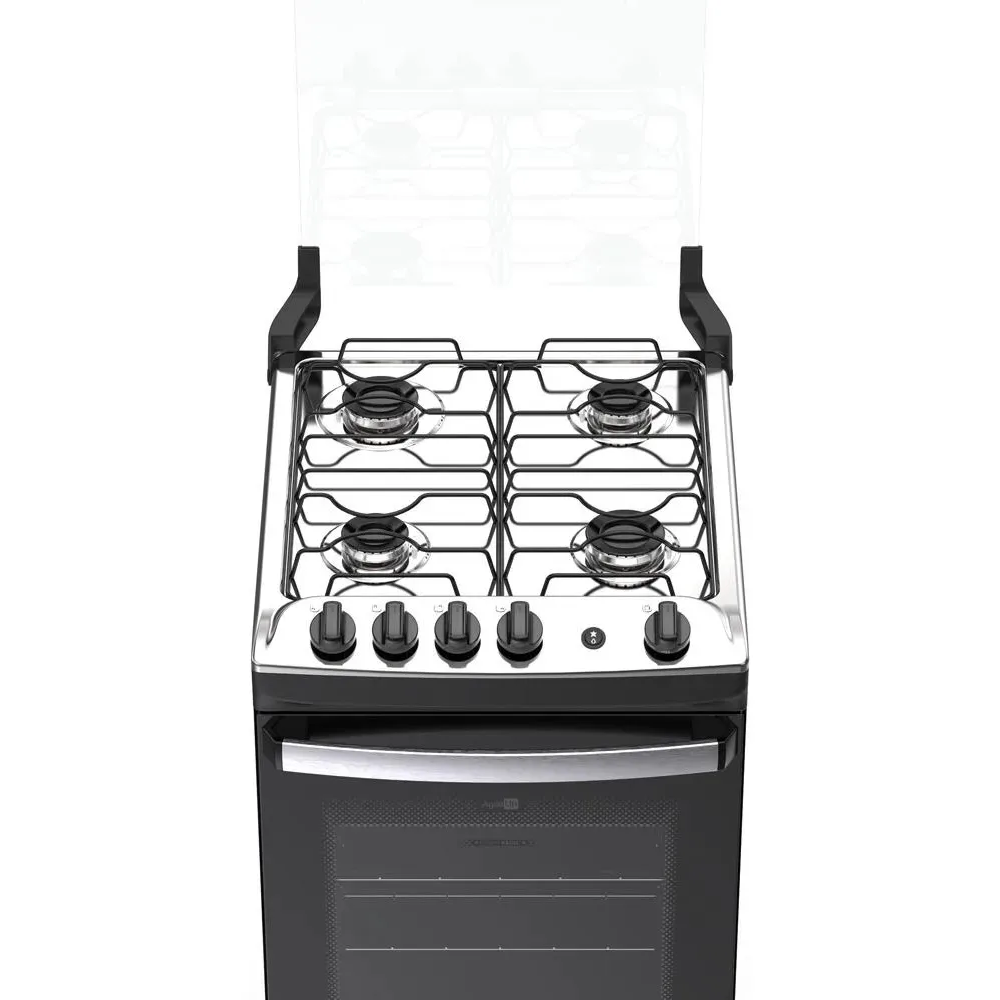 Fog&atilde;o 4 bocas Atlas Autom&aacute;tico Mesa de Inox Preto Mil&atilde;o Fast, , large image number 2