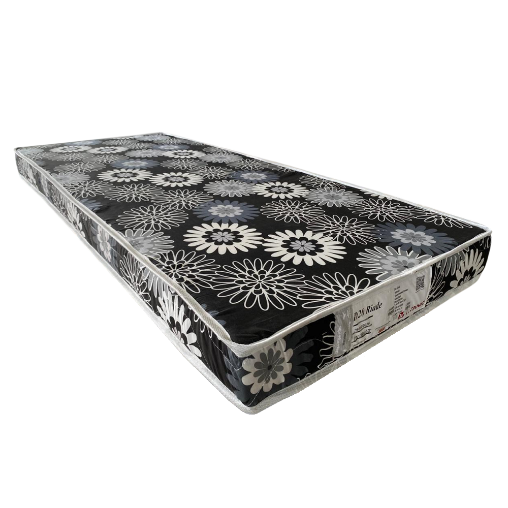 Colch&atilde;o Solteir&atilde;o Riade Espuma D-20 88x188x12 cm Preto e Branco Tit&acirc;nio