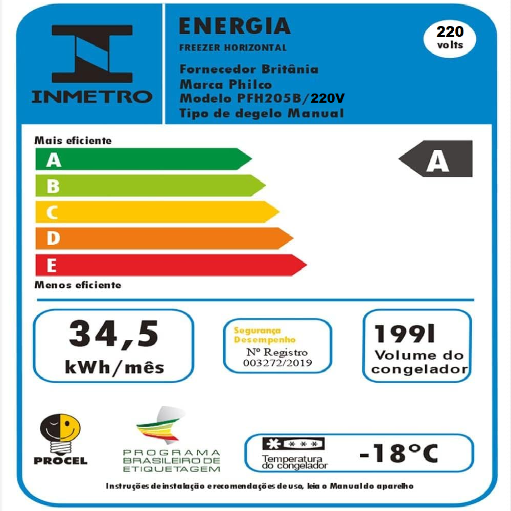 Freezer Horizontal Philco 1 Porta 199L 220V PFH205B Branco, , large image number 4