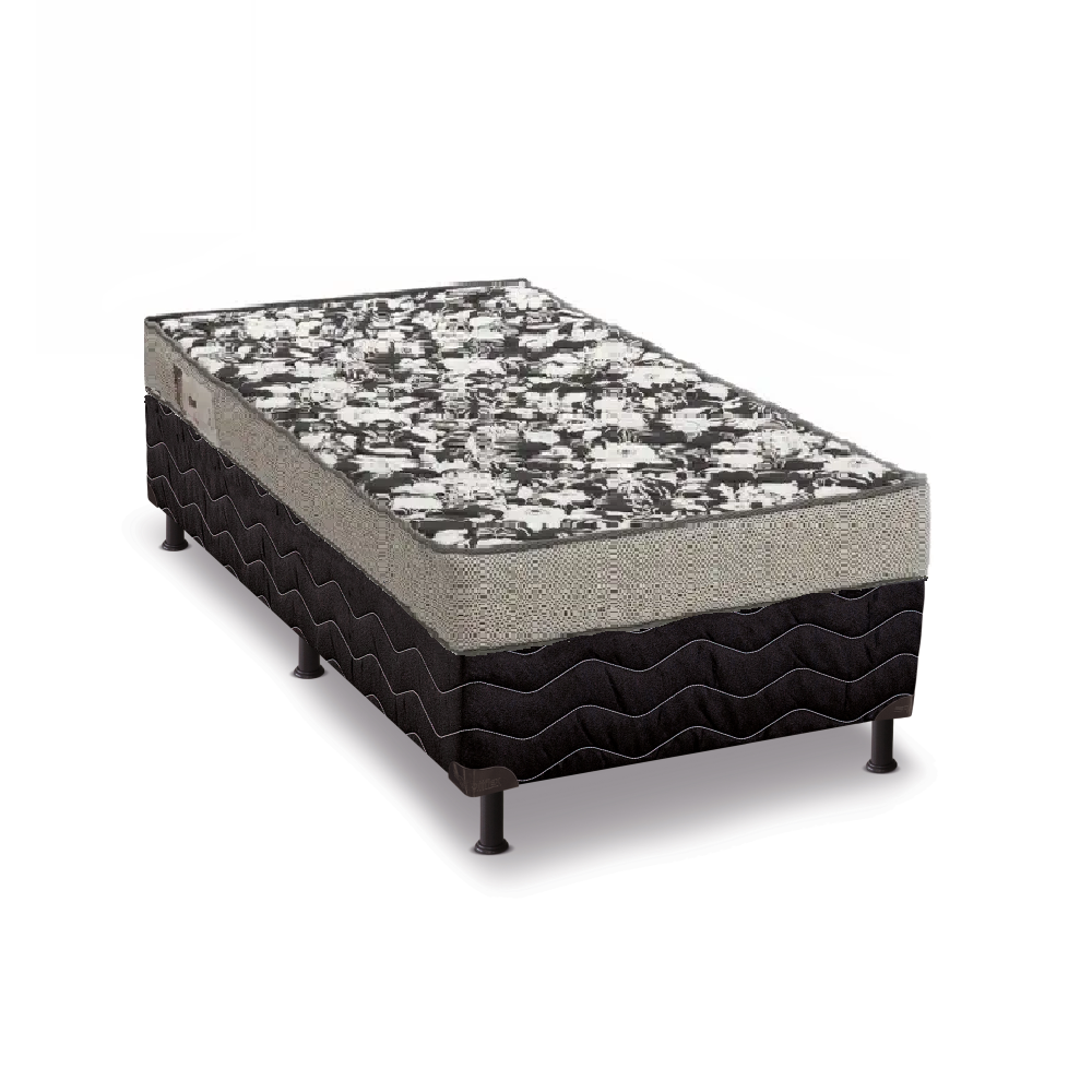 Cama Box Solteirão com Base Reconflex Universal e Colchão Ultra Physical 88x188x59cm Ortobom Preto