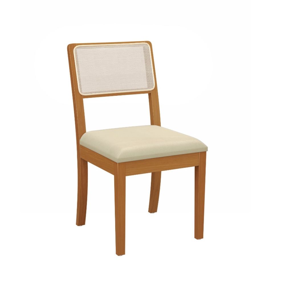 Conjunto Mesa de Jantar Retangular Premium 6 Cadeiras Lola Kappesberg CSJ022CA Canela Off White, , large image number 6