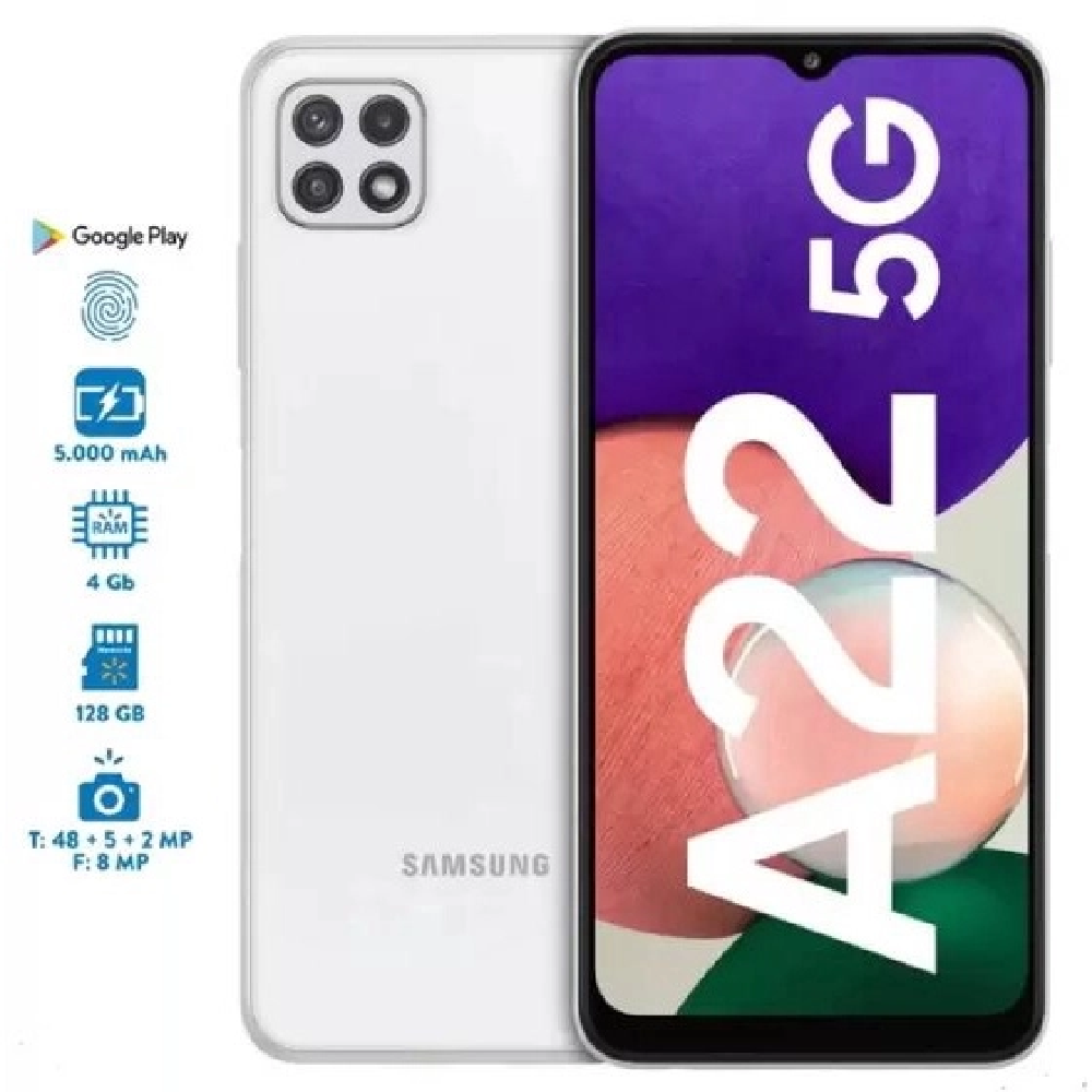 Smartphone Samsung Galaxy A22 Preto 128GB Câmera Quadrupla, , large image number 0