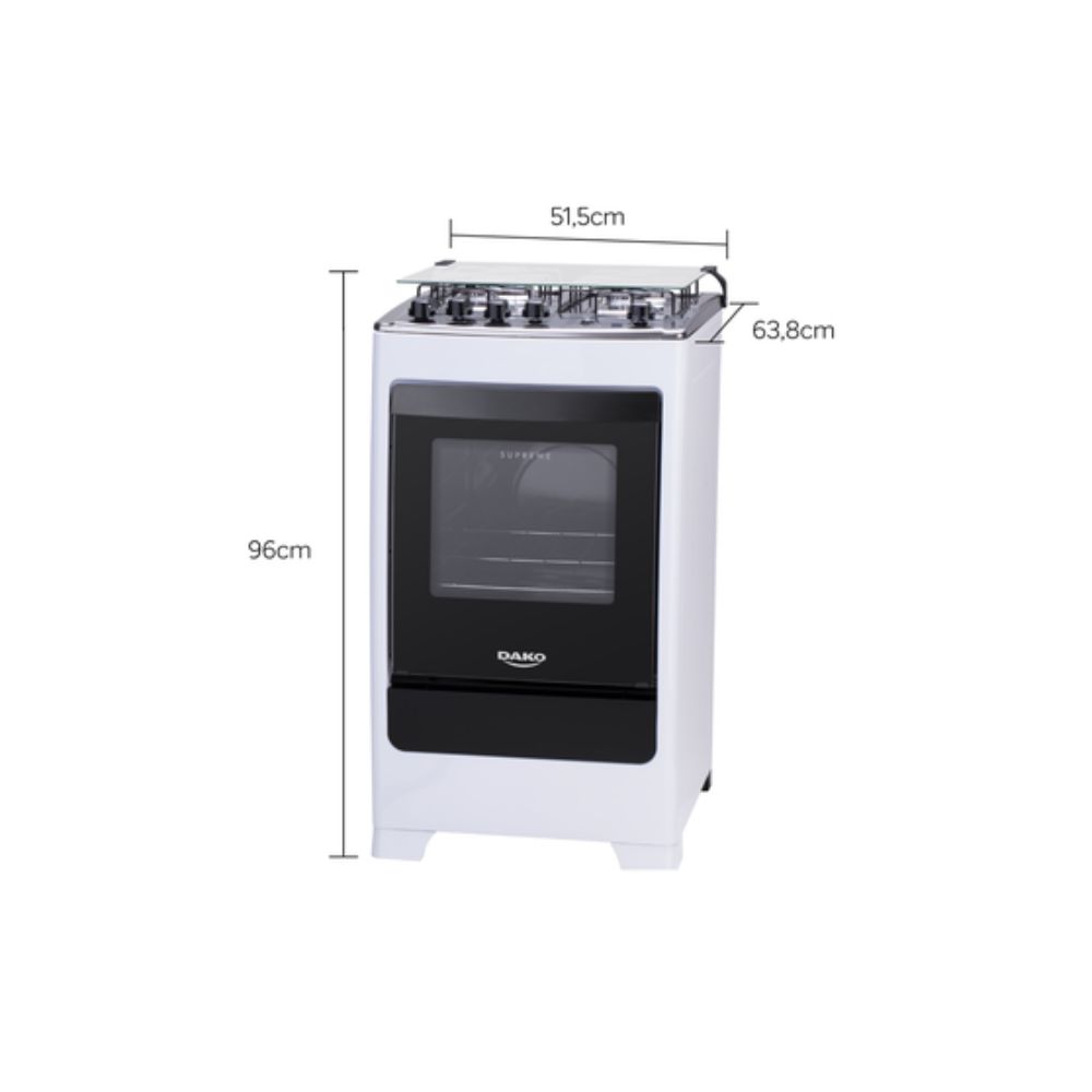 Fogão 4 Bocas Dako Acendimento Automático Mesa de Inox Branco Bivolt Supreme, , large image number 7