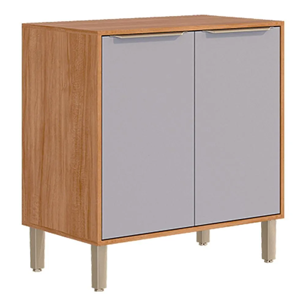 Balcão de Cozinha com Tampo 2 Portas Cinamomo/Plátina MGM Divina Esplend - 100% MDF