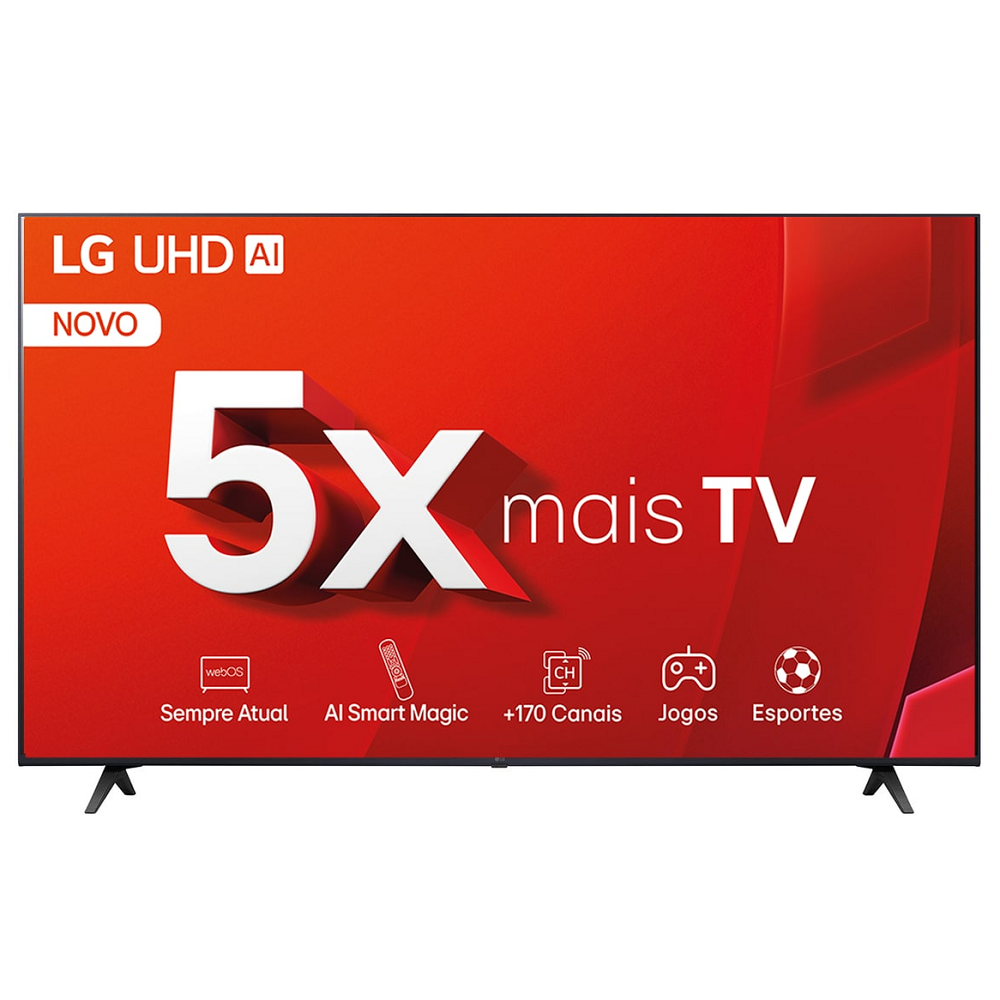 Smart TV 65 Polegadas LG LED 4K UHD Wi-Fi com Processador a5 Ger7 3 HDMI 2 USB 65UT8050PSA