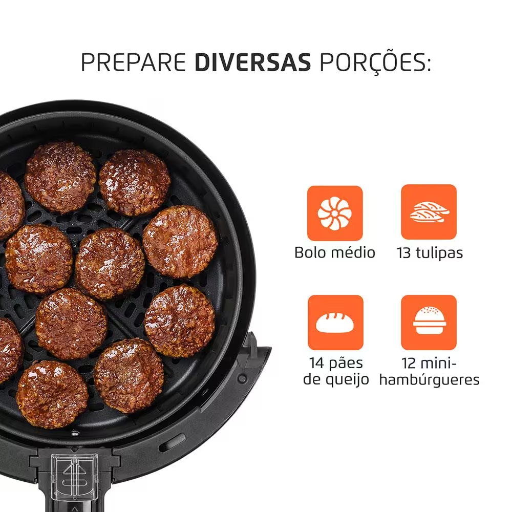 Fritadeira Elétrica Air Fryer Mondial Sem Óleo 3,6 Litros Preta 220V AF-36-FB, , large image number 2